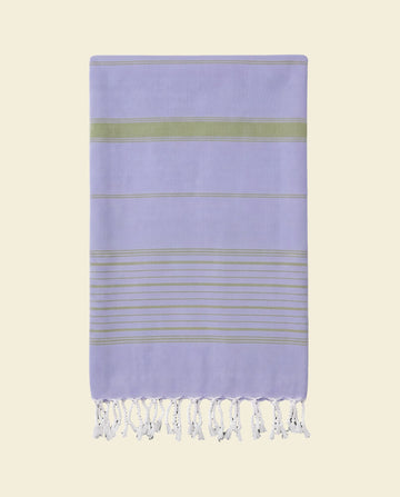2 kleuren hamamdoek lavendel/mosgroen