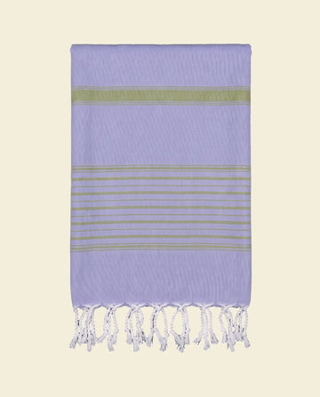 2 kleuren XXL hamamdoek lavendel/mosgroen