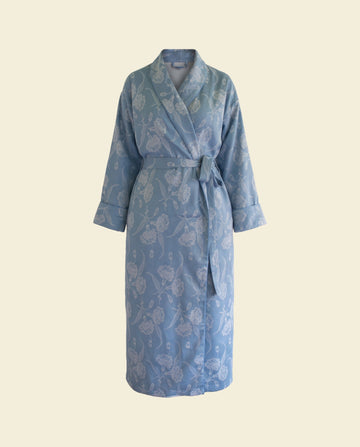 elegante kamerjas grijsblauw