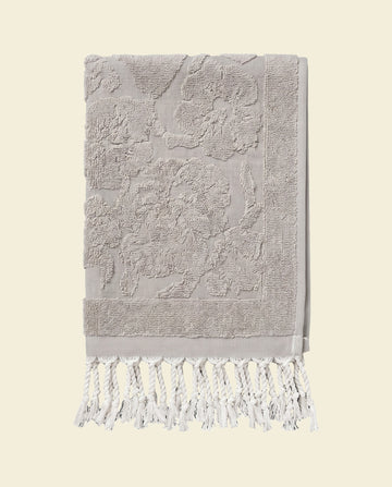 gastendoekje Bloem grijsbeige