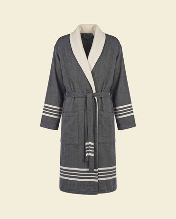 gevoerde hamam badjas Krem Sultan black