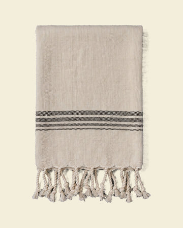 hamam gastendoek linnen zwart
