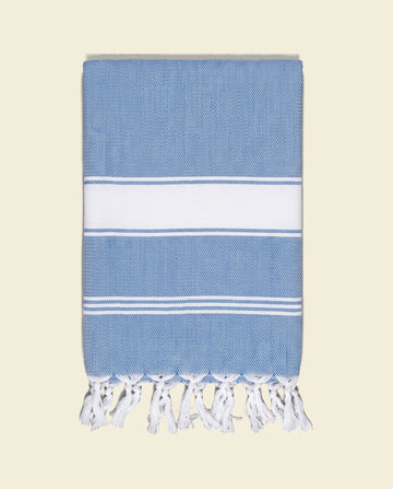 hamamdoek Honingraat blauw