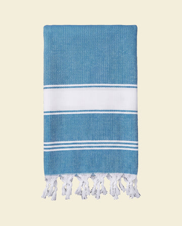 hamamdoek Honingraat oceaanblauw