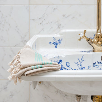 hamam gastendoek linnen donkerzeegroen