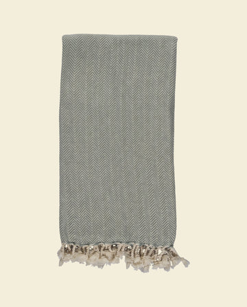 hamamdoek ZigZag almond-green