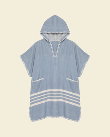 kinder strandponcho hamam air-blue