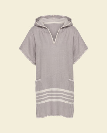 kinder strandponcho hamam light-grey