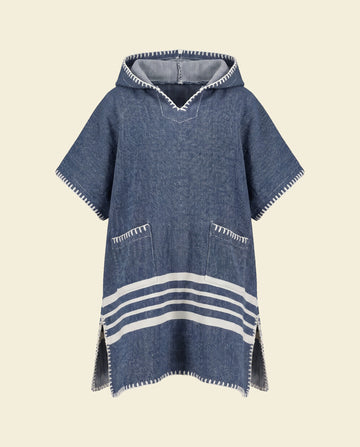 kinder strandponcho hamam navy