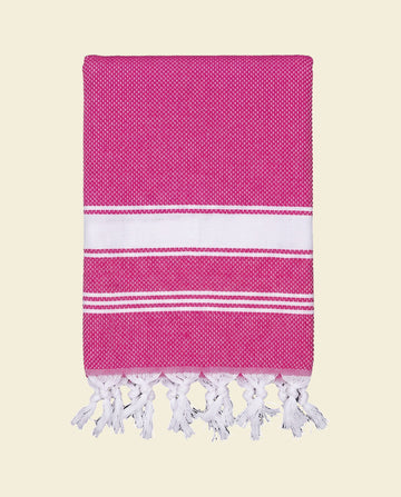 kleine hamamdoek honingraat fuchsia