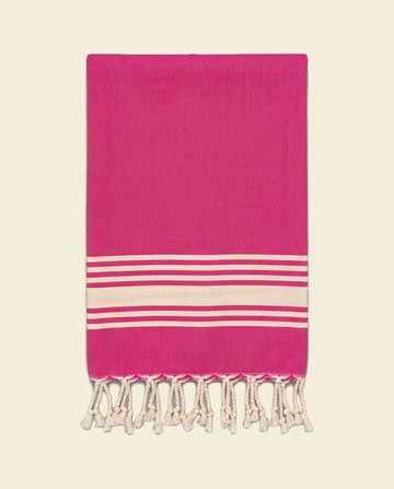 kleine hamamdoek Krem Sultan fuchsia
