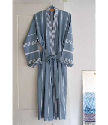 hamam badjas jeansblauw