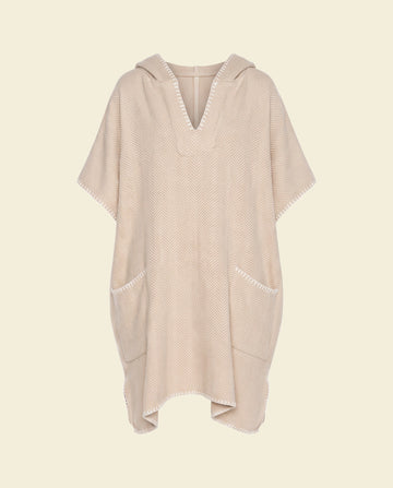 strandponcho ZigZag beige