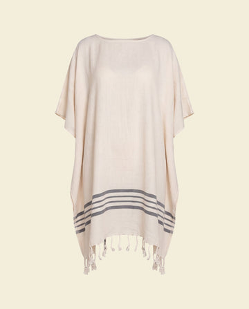 strandtuniek Sultan natural/dark-grey