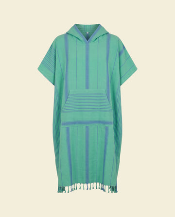 surf en zwemponcho jade/oceaanblauw