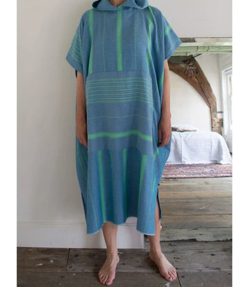 surf en zwemponcho oceaanblauw/jade