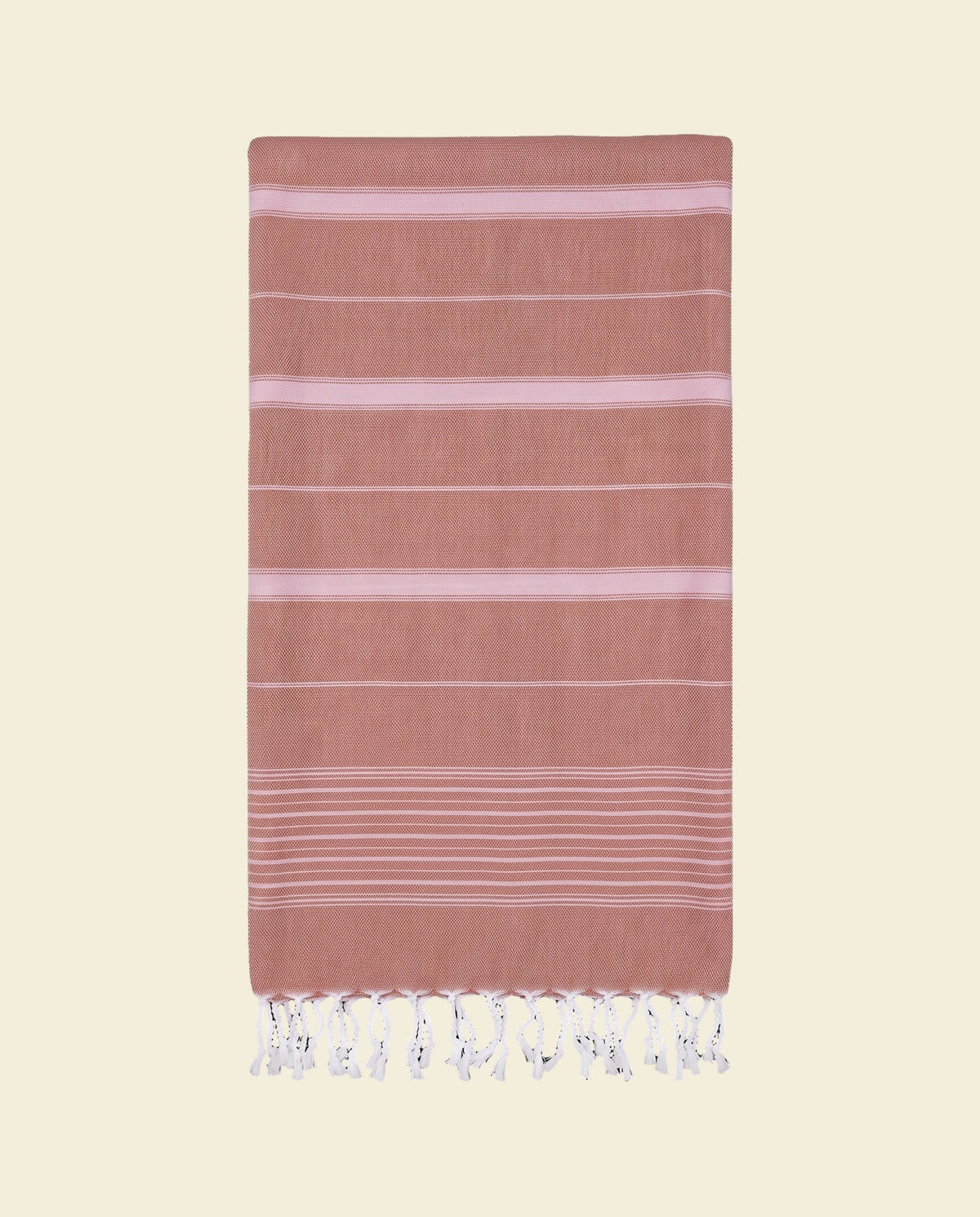 2 kleuren hamamdoek koper/roze - op kleur