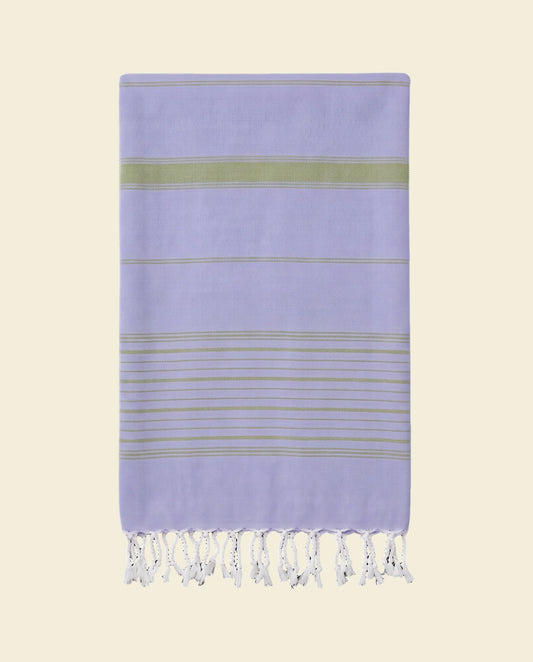 2 kleuren hamamdoek lavendel/mosgroen - op kleur