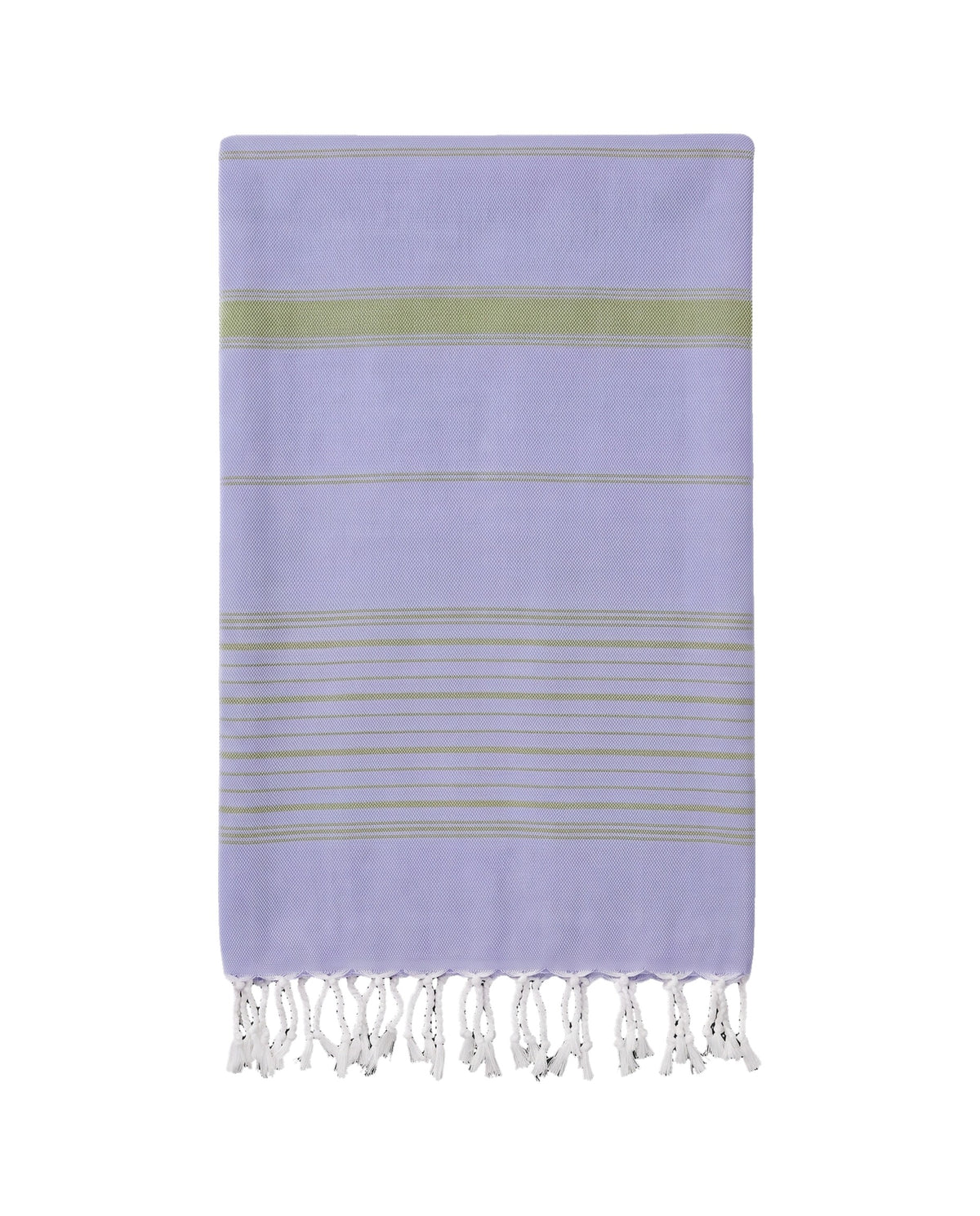 2 kleuren hamamdoek lavendel/mosgroen - vrijstaand