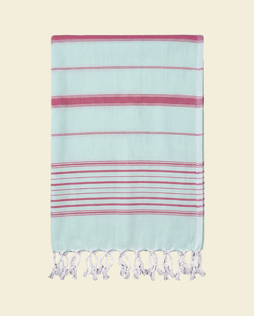 2 kleuren hamamdoek mint/robijn