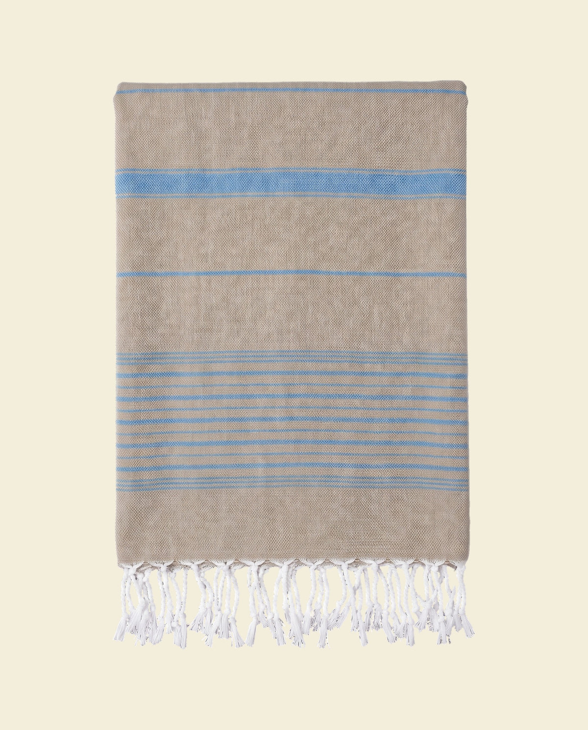 2 kleuren hamamdoek olijfgroen/oceaanblauw - op kleur