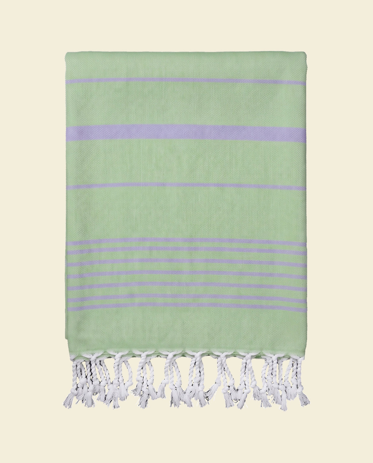 2 kleuren hamamdoek pistache/lavendel - op kleur
