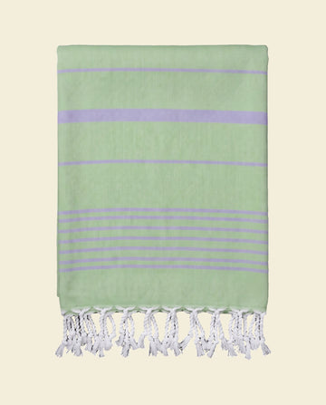 2 kleuren hamamdoek pistache/lavendel