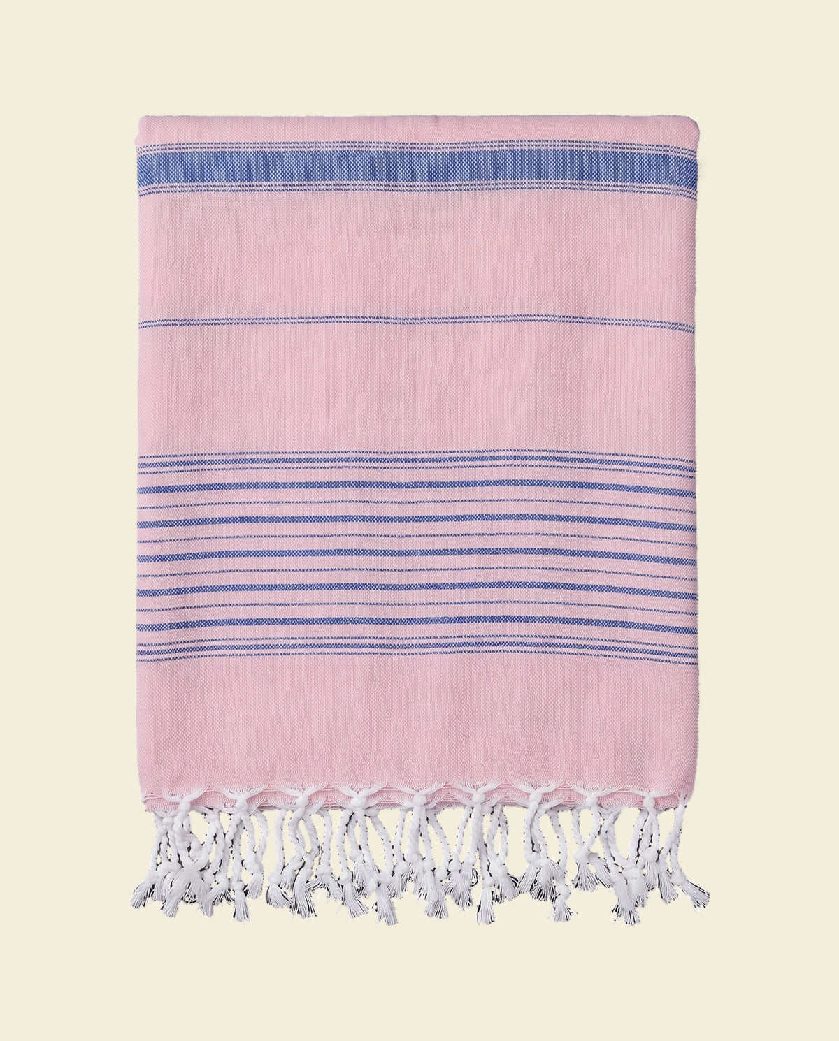 2 kleuren hamamdoek poederroze/parlement - op kleur