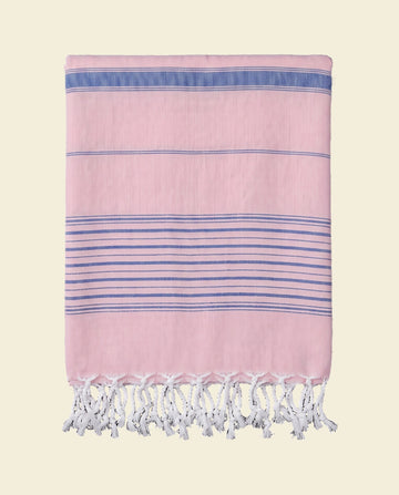 2 kleuren hamamdoek poederroze/parlement