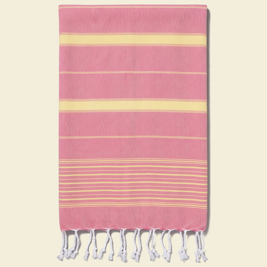 2 kleuren hamamdoek tulp/geel - op kleur