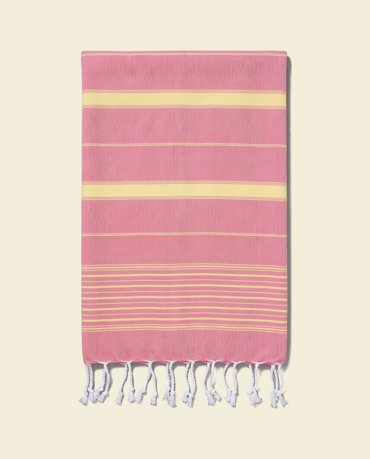 2 kleuren hamamdoek tulp/geel - op kleur