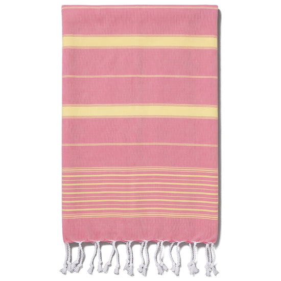 2 kleuren hamamdoek tulp/geel - vrijstaand