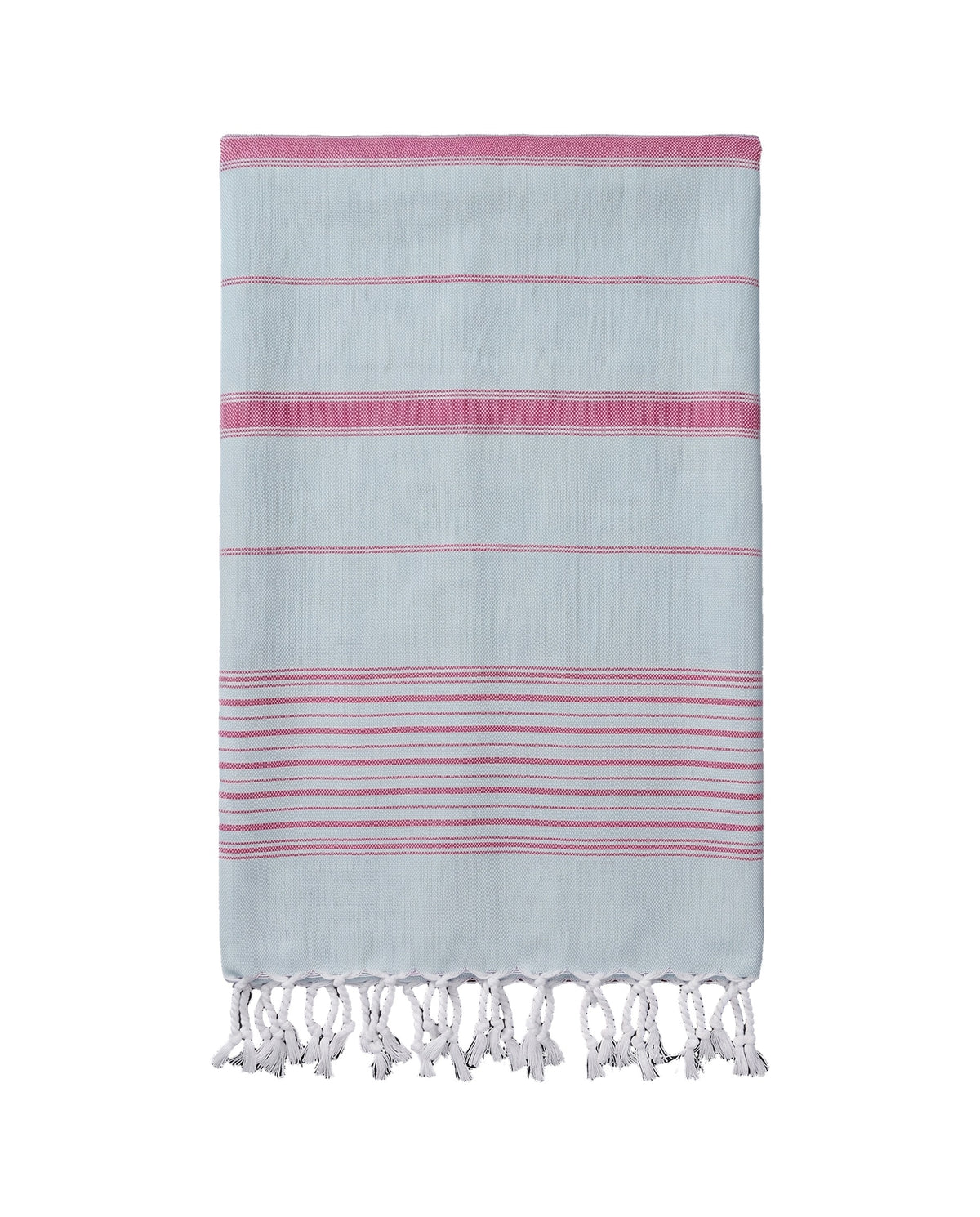 2 kleuren hamamdoek zeegroen/cerise - vrijstaand