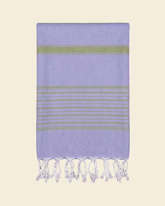 2 kleuren XXL hamamdoek lavendel/mosgroen - op kleur