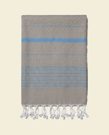 2 kleuren XXL hamamdoek olijfgroen/oceaanblauw