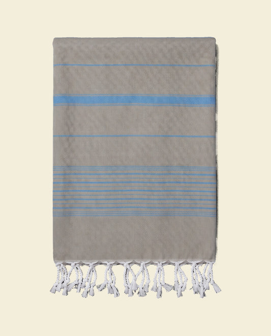2 kleuren XXL hamamdoek olijfgroen/oceaanblauw - op kleur