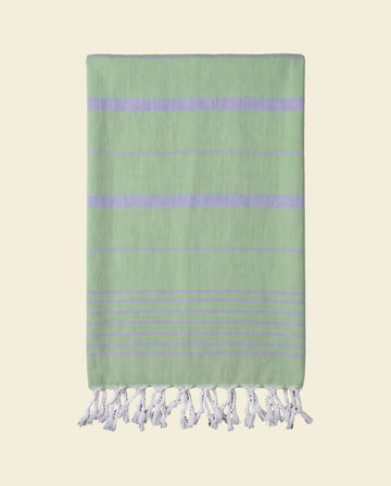 2 kleuren XXL hamamdoek pistache/lavendel