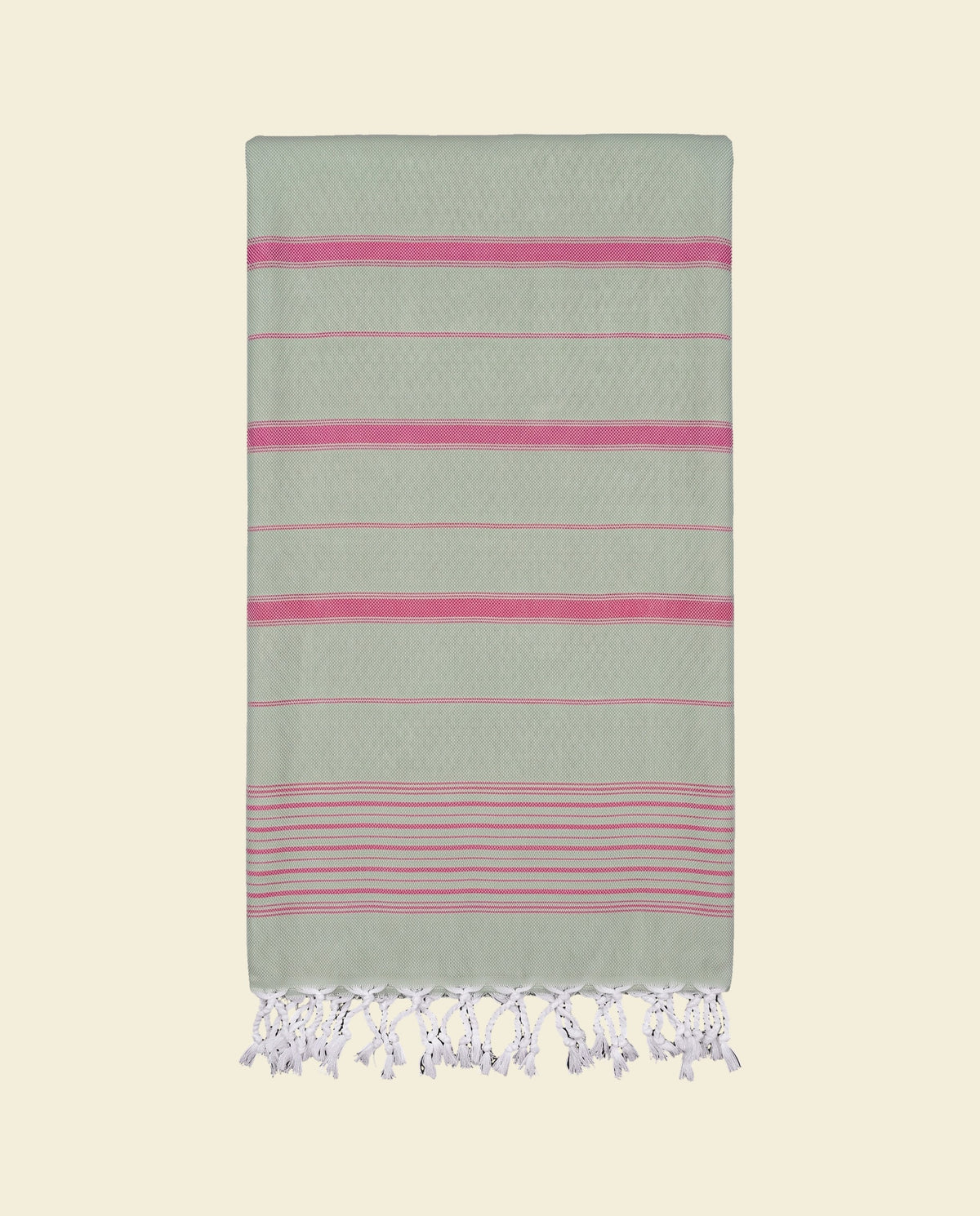 2 kleuren XXL hamamdoek salie/fuchsia - op kleur