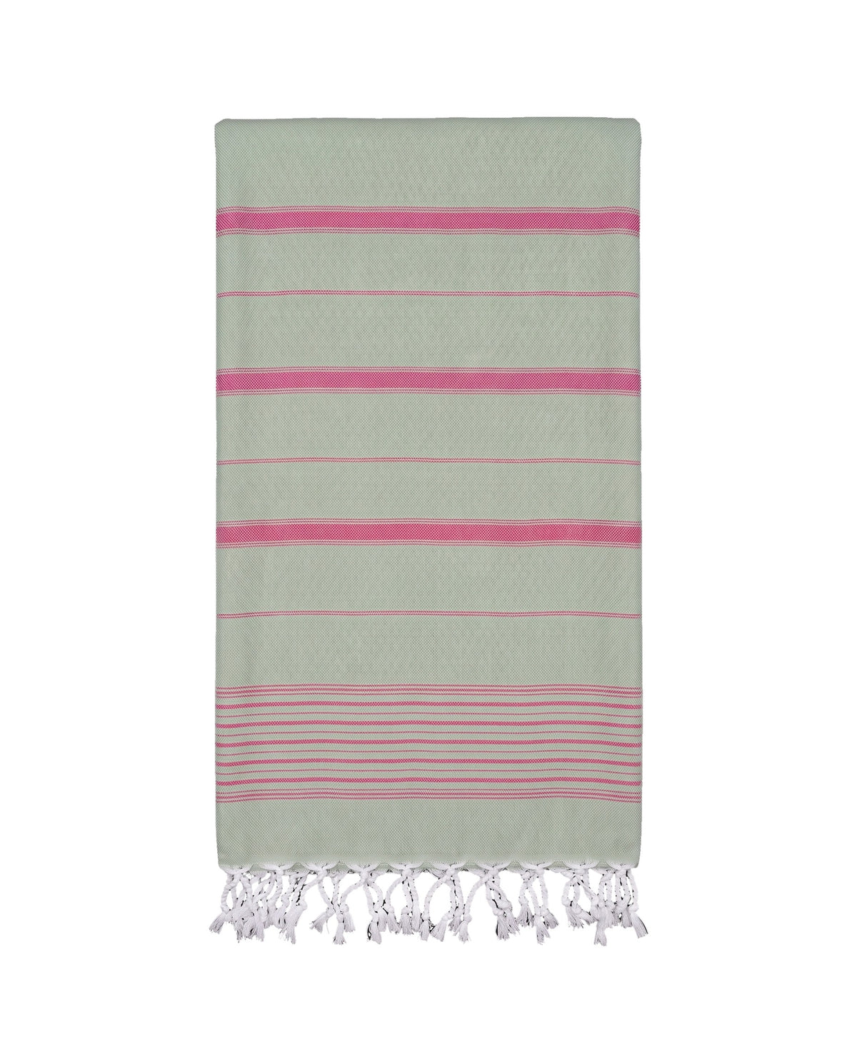 2 kleuren XXL hamamdoek salie/fuchsia - vrijstaand