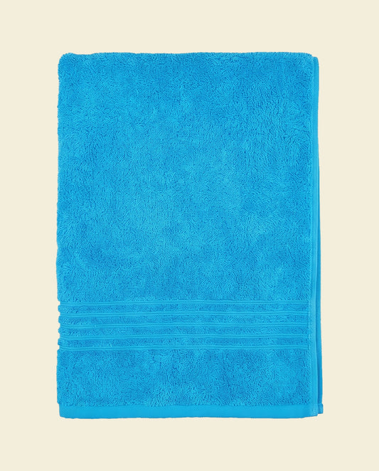 bamboe sauna handdoek blauw - op kleur