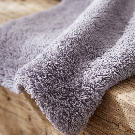 bamboe sauna handdoek grijs - detail