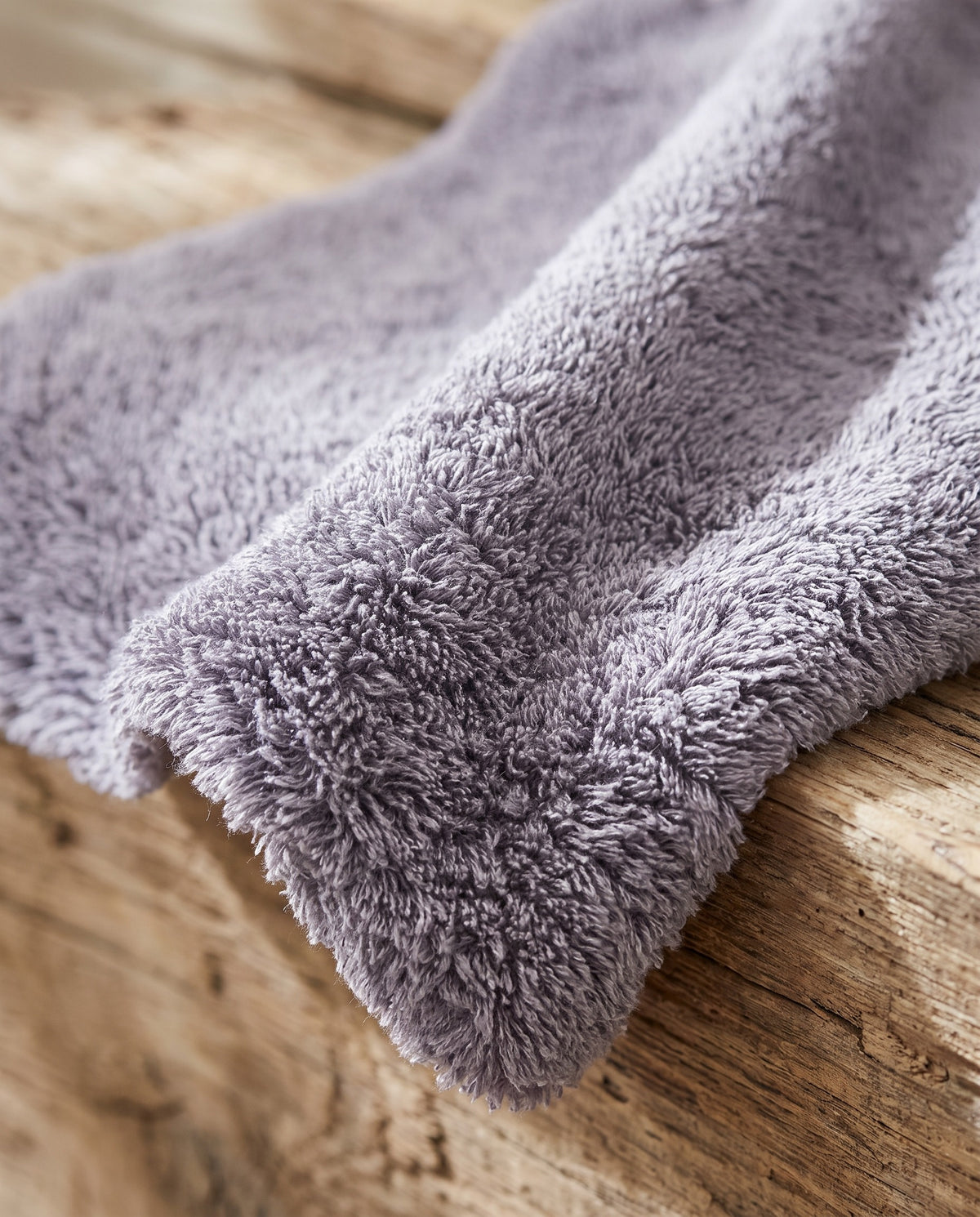 bamboe sauna handdoek grijs - detail