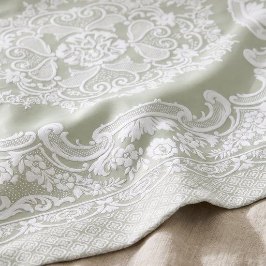beddensprei Ince lindegroen - detail
