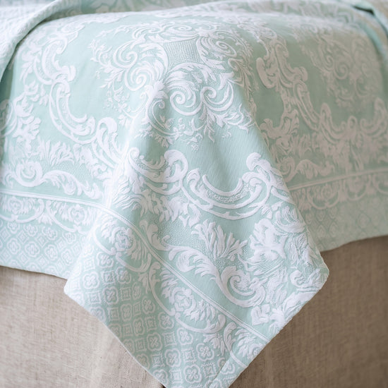 beddensprei Ince mint - detail