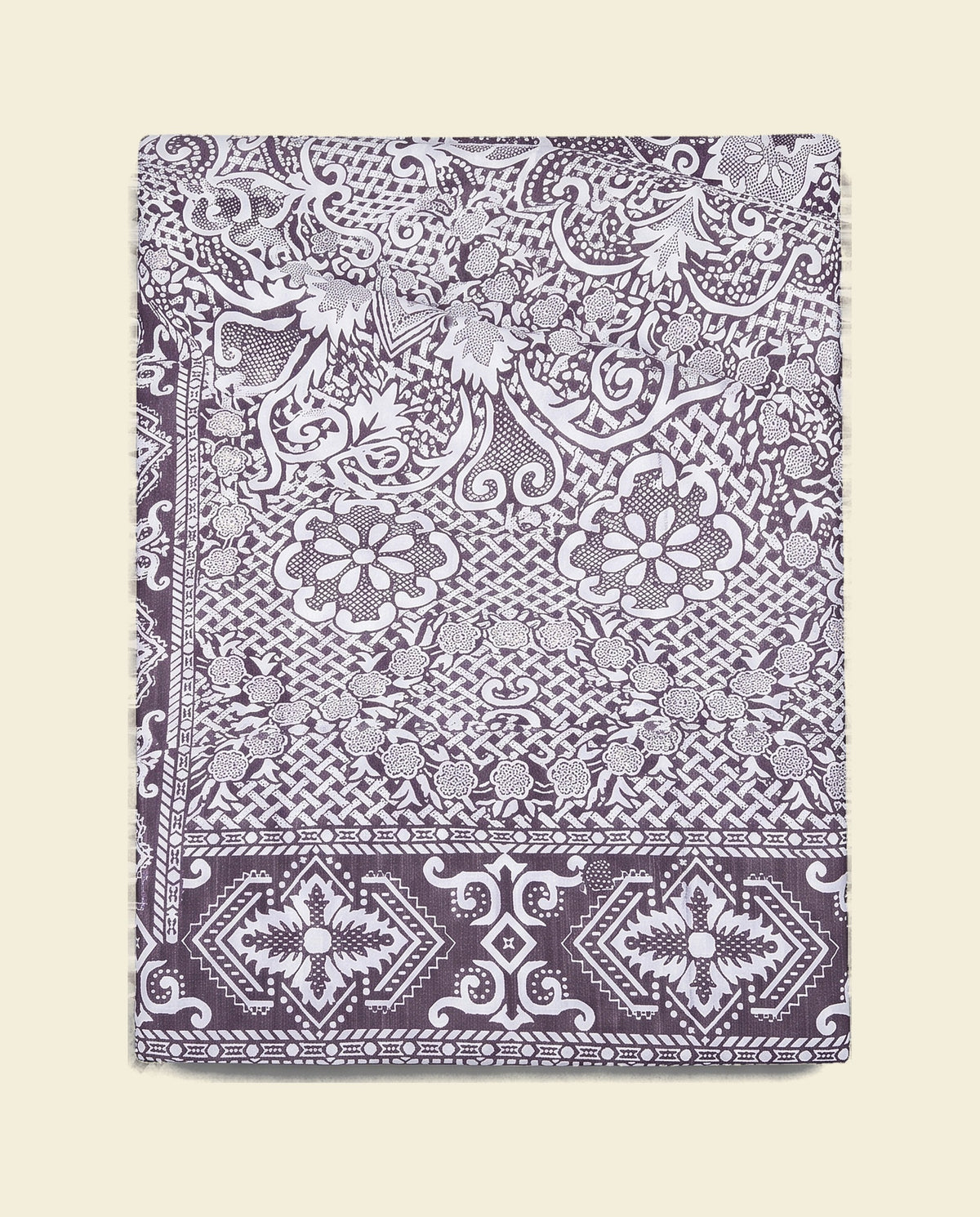 beddensprei Mozaïek aubergine - op kleur