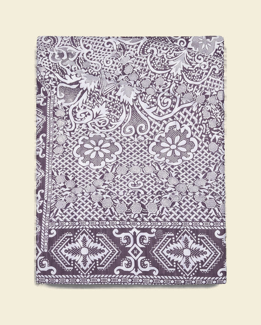 beddensprei Mozaïek aubergine - op kleur