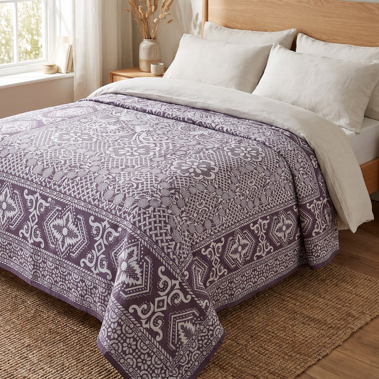 beddensprei Mozaïek aubergine - sfeer