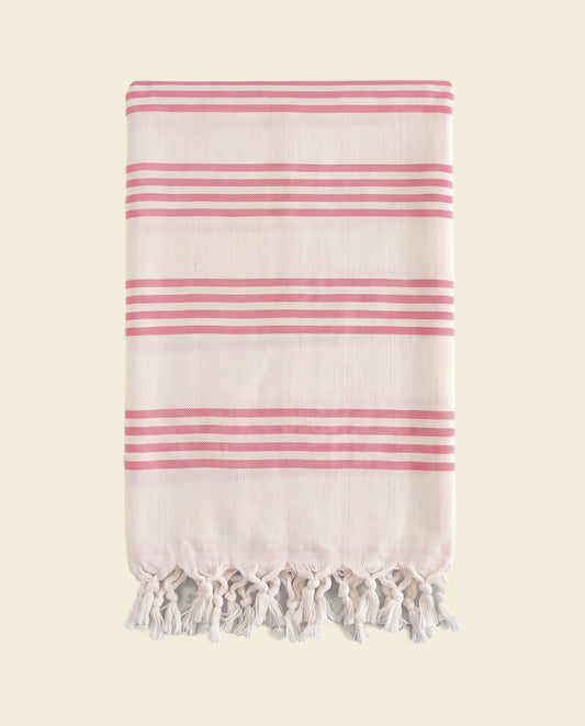 biologische hamamdoek XL zuurstokroze - op kleur