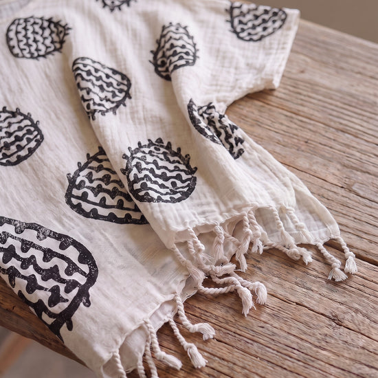 Boho strandtuniek black - detail