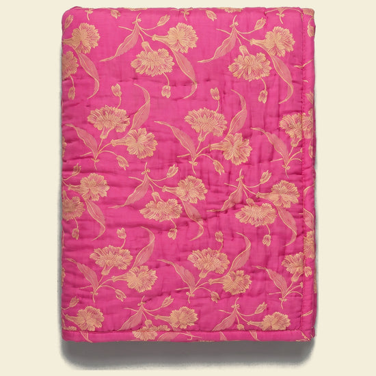 damast beddensprei roze - op kleur
